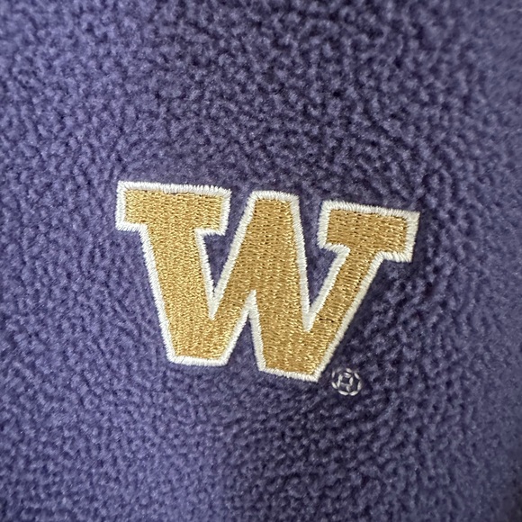 University of Washington Huskies Columbia Fleece Jacket Full Zip Purple Size XL - Picture 3 of 14